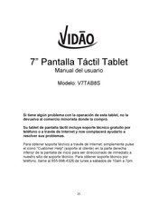 Vidao V7TAB8S Manual Del Usuario