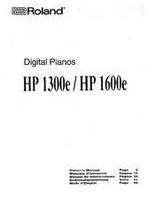 Roland HP 1600e Manual De Instrucciones