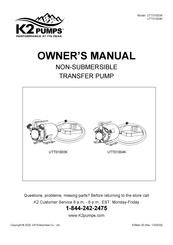 K2 Pumps UTT01004K Manual Del Propietário