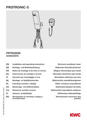 KWC PROTRONIC-S PRTRS0009 Instrucciones De Montaje Y Servicio