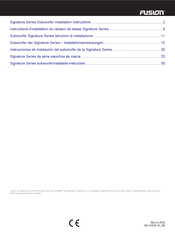 Fusion Signature SG-SL101SPC Instrucciones De Instalación