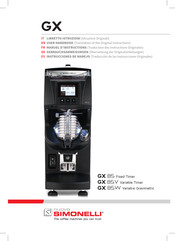 Nuova Simonelli GX 85V Instrucciones De Manejo