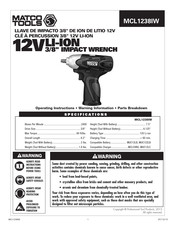 Matco Tools MCL1238IW Manual Del Usuario