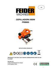 FEIDER Machines FRB900 Instrucciones Originales