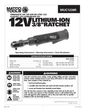 Matco Tools MUC1238R Manual Del Usuario