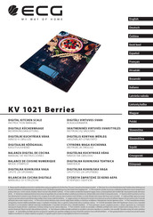 ECG KV 1021 Berries Manual De Instrucciones