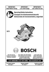 Bosch 1671 Instrucciones De Funcionamiento Y Seguridad