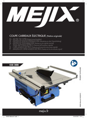 Mejix CCE 200 Traduccion Del Manual De Instrucciones Originale