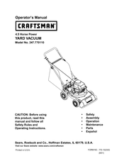 Craftsman 247.770110 Manual Del Operador