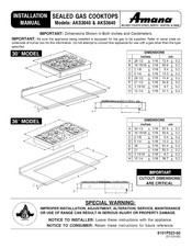 Amana AKS3640 Manual De Instalación