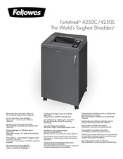 Fellowes Fortishred 4250S Manual De Instrucciones