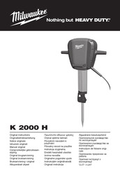 Milwaukee K 2000 H Manual Original