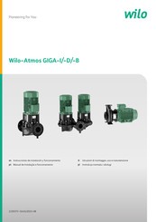 Wilo Atmos GIGA-I 80/130-5,5/2/6 Instrucciones De Instalación Y Funcionamiento