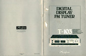 Accuphase T-103 Instrucciones De Manejo