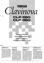 Yamaha Clavinova CLP-560 Manual De Instrucciones