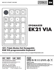 Epomaker EK21 VIA Guía De Uso Rápido