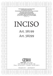 Gessi Inciso 58199 Manual Del Usuario