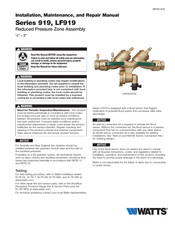 Watts LF919 Serie Manual De Instalación