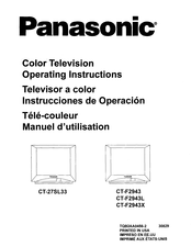 Panasonic CT-F2943 Instrucciones De Operación