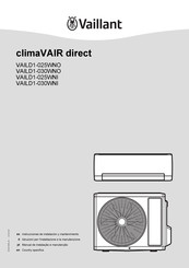 Saunier Duval climaVAIR direct VAILD1-025WNO Instrucciones De Instalación Y Mantenimiento