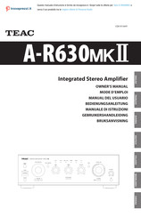 Teac A-R630MKII Manual Del Usuario