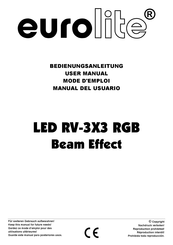 EuroLite LED RV-3X3 RGB Beam Effect Manual Del Usuario