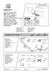 Seat 5F0.803.881.D Instrucciones De Montaje