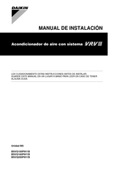 Daikin BSVQ160P9V1B Manual De Instalación