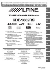 Alpine CDE-9882RSi Manual De Operación