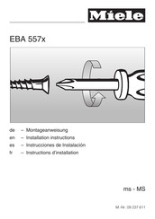 Miele EBA 557 Serie Instrucciones De Instalación