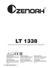 Zenoah LT 1338 Manual De Las Instrucciones