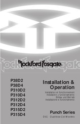 Rockford Fosgate Punch P312D4 Instalación Y Funcionamiento