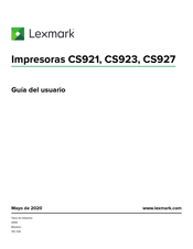 Lexmark CS923 Guia Del Usuario