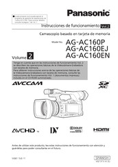 Panasonic AG-AC160EJ Instrucciones De Funcionamiento