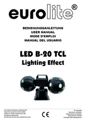 EuroLite LED B-20 TCL Manual Del Usuario