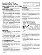 NuTone Flex Serie Manual Del Usuario