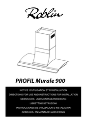 ROBLIN PROFIL Murale 900 Instrucciones De Utilización Y Instalación