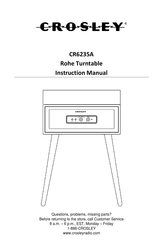 Crosley Rohe CR6235A Manual De Instrucciones