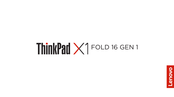Lenovo ThinkPad X1 FOLD 16 GEN 1 Guia De Inicio Rapido