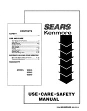 Kenmore 95846 Manual De Uso Y Cuidado