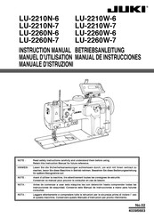 JUKI LU-2260W-6 Manual De Instrucciones