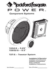 Rockford Fosgate POWER T252-S Instalación Y Funcionamiento