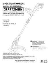 Craftsman 138.74500 Manual Del Operador