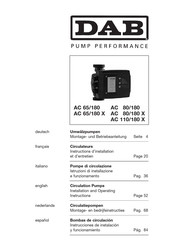 DAB AC 80/180 Instrucciones De Instalación Y Funcionamiento