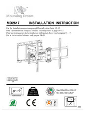 Mounting Dream MD2617 Instrucciones De La Instalación