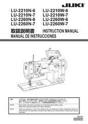 JUKI LU-2210N-6 Manual De Instrucciones