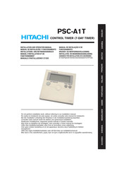 Hitachi PSC-A1T Manual De Instalación Y Funcionamiento