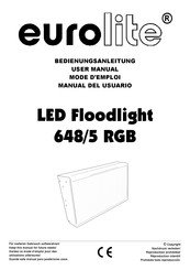 EuroLite LED Floodlight 648/5 RGB Manual Del Usuario