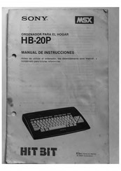 Sony MSX HB-20P Manual De Instrucciones