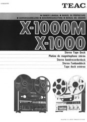 Teac X-1000M Manual Del Usuario